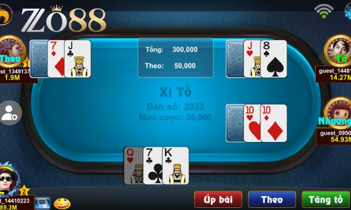 Bảng thưởng trong Xì Tố Online tại Game Bài Zo88 Bảng thưởng trong Xì Tố Online tại Game Bài Zo88